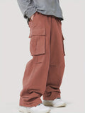 kkboxly Pocket Men's Straight Leg Cargo Pants, Loose Casual Outdoor Pants, Mens Work Pants For Hiking