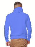 Men's Hoodie, Face Cover Casual Drawstring Hooded Sweatshirt With Multicolor