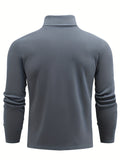 kkboxly  Casual Solid Men's Autumn And Winter Turtleneck Long-sleeved Fit T-shirt