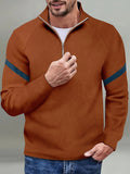 kkboxly Fall Winter Men's Outdoor Long Sleeve Casual Comfy Turtleneck Zipper Lapel Shirt