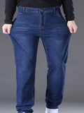 kkboxly  Plus Size Men's Stretch Jeans, Casual Loose Jeans For Big And Tall Guys Best Sellers Gifts, Best Sellers