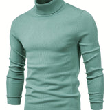 kkboxly  All Match Best Sellers Autumn Winter Pullover Men Solid Turtleneck Sweaters