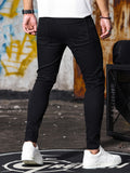 kkboxly  Men's Casual Skinny Jeans, Chic Street Style Medium Stretch Denim Pants