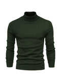 kkboxly  All Match Best Sellers Autumn Winter Pullover Men Solid Turtleneck Sweaters