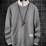 kkboxly  Men's Thermal Casual Knitted Pullover Sweater