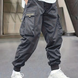 kkboxly  Men's Active Cargo Pants - Multi Pockets, Breathable & Stretchy Sweatpants For Outdoor Adventures