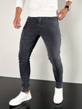 Men's Casual Skinny Jeans, Street Style Medium Stretch Denim Pants