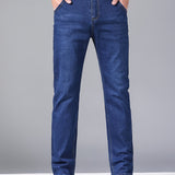 kkboxly Men's Semi-formal Stretch Jeans For Business