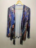 Floral Print Open Front Cardigan, Boho Long Sleeve Cardigan For Spring & Fall, Women's Clothing