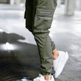 kkboxly  Chic Men's Cargo Footed Pants, Men's Casual Multi-pocket Pants For Outdoor Hiking Camping