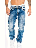 kkboxly Men's Casual Distressed Skinny Jeans, Chic Street Style Stretch Jeans