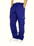 kkboxly Men's Multi Pocket Cargo Pants, Casual Loose Fit Sports Pants