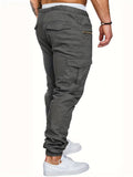 kkboxly  Trendy Cargo Pants, Men's Multi Flap Pocket Trousers, Loose Casual Outdoor Pants, Men's Work Pants Outdoors Streetwear Hiphop Style