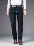 Chic Jeans For Business, Men's Semi-formal Stretch Dress Pants For All Seasons, Father's Gift