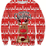 kkboxly Christmas Series Santa Print Trendy Sweatshirt, Men's Casual Graphic Design Crew Neck Pullover Sweatshirt For Men Fall Winter