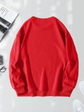 kkboxly  Trendy Sweatshirt, Men's Casual Solid Basic Crew Neck Pullover Sweatshirt For Men Fall Winter