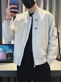 kkboxly  Men's Cargo Jackets Fashion Baseball Collar Handsome Work Clothes Pilot Coats