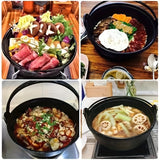 kkboxly 1pc Japanese-Style Handmade Cast Iron Stew Pot - Thick, High Temperature Resistant, No Coating, Old-Fashioned, Perfect for Sukiyaki and Soup Cooking