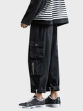 kkboxly  Men's Casual Zipper Pockets Cargo Pants For All Seasons