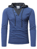 kkboxly  Men's Fashion Hoodies Contrast Color Hooded Sweatshirt For Spring Fall, Men's Clothing