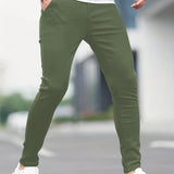 Slim Fit  All-match Jeans, Men's Casual Street Style Medium Stretch Denim Pants For All Seasons