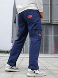 Multi Pocket Loose Fit Jeans, Men's Casual Street Style Denim Pants For All Seasons