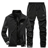 kkboxly  2pcs Men's Casual Tracksuits, Long Sleeve Track Jackets And Pants Best Sellers