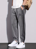 kkboxly Patched Men's Casual Color Block Drawstring Cropped Pants With Pockets For Spring Summer Fall Outdoor