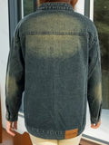 kkboxly  Full Zipper Chic Denim Jacket, Long Sleeves Washed Denim Coat, Women's Denim Clothing