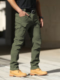 kkboxly  Trendy Solid Cargo Pants, Men's Multi Flap Pocket Trousers, Loose Casual Outdoor Pants, Men's Work Pants Outdoors Streetwear