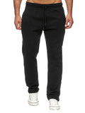 kkboxly  Men's Casual Solid Color Pants, Fleece Slight Stretch Sweatpants