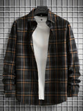 Fashionable And Trendy Men's Plaid Casual And Versatile Shirt Jacket, Simple And Versatile