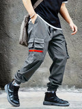 Men's Casual Trendy Street Style Drawstrings Cargo Pants For Holiday