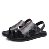 kkboxly Summer casual breathable male leather sandals