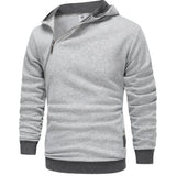 kkboxly  Men's Hooded Sweatshirt Casual Long Sleeve Pullover Hoodies With Zipper Gym Sports Hooded Sweatshirt For Spring Fall