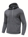 kkboxly  Men's Solid Color Hoodies, Casual Loose Fit Drawstring Hooded Sweatshirt With Pocket Best Sellers