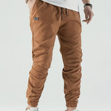 Plus Size Men's Solid Joggers Fashion Solid Pants Fall Winter, Men's Clothing