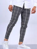 New Striped Casual Pants Men's Breathable Soft Daily Plaid Pants For Spring/Fall