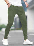 Slim Fit  All-match Jeans, Men's Casual Street Style Medium Stretch Denim Pants For All Seasons