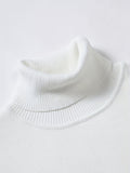 kkboxly  Turtle Neck Knitted Solid Sweater, Men's Casual Warm Slightly Stretch Pullover Sweater For Fall Winter