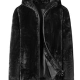 kkboxly  Solid Faux Fur Hooded Teddy Coat, Casual Long Sleeve Zip Up Thermal Coat For Fall & Winter, Women's Clothing