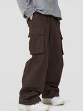 kkboxly Pocket Men's Straight Leg Cargo Pants, Loose Casual Outdoor Pants, Mens Work Pants For Hiking