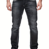 kkboxly Men's Comfy Street Style Distressed Denim Pants With Pockets