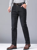 kkboxly Men's Semi-formal Stretch Jeans For Business