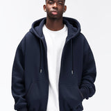 kkboxly  Solid Thermal Men's Hooded Jacket Casual Long Sleeve Hoodies With Zipper Gym Sports Hooded Coat For Fall