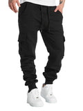 kkboxly  Classic Design Multi Flap Pockets Cargo Pants, Men's Casual Sweatpants Drawstring Cargo Pants Hip Hop Joggers For Autumn Summer Outdoor