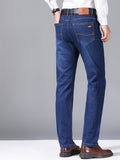 kkboxly Men's Semi-formal Stretch Jeans For Business