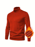 kkboxly  Men's Thermal Underwear Top, Long Sleeve Round Neck High Stretch Shirts, Warm Thickened Tops