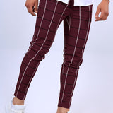 New Striped Casual Pants Men's Breathable Soft Daily Plaid Pants For Spring/Fall