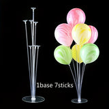 Set, 27.56inch Balloons With 7 Head Table Floating Party Decoration Essential Table Floating For Birthday Wedding Anniversary Decorations